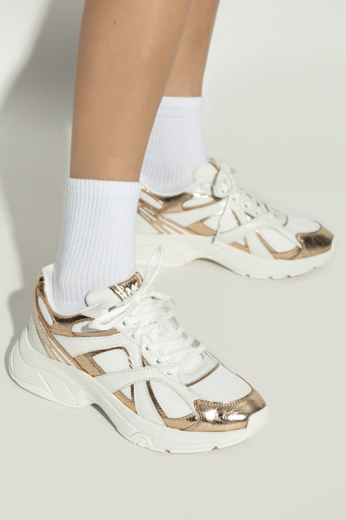 スニーカー Michael Kors Leo Sneakers Michael Kors Leo Suede Lace Up Wedge Sneakers | Dillard's